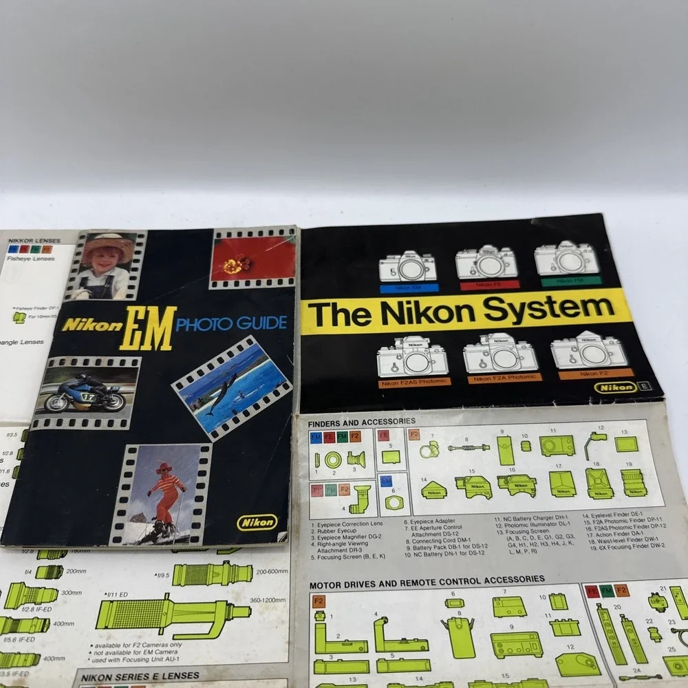 Nikon EM Photo Guide And The Nikon System Poster. #8009-03m 8026-07 PEC